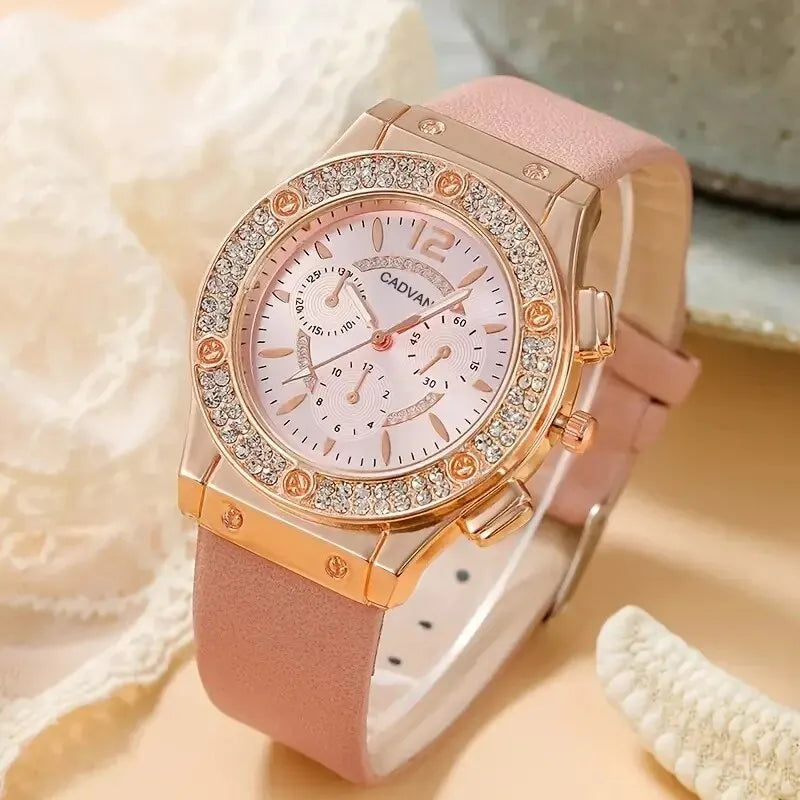 Exquise Luxe Rhinestone Dames Kwarts Horloge - Elegante Mode Tijdpiece voor Meisjes en Vrouwen