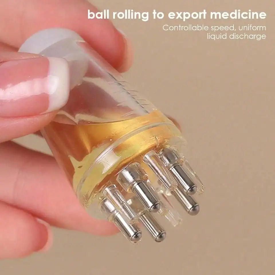 Hexagonale Kop Scalp Applicator: Ultieme Haarhergroei & Stylenoplossing met Olie Rollerbal voor Ontspanning en Massage