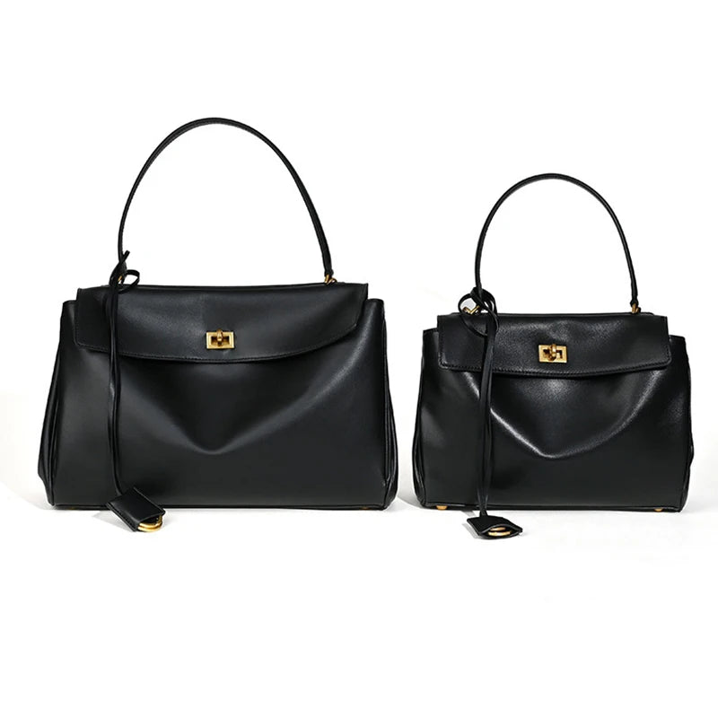 Elegante 2025 Luxe Rodeo Damestassen: Echte leren tote bags met chique gouden gespen voor lente en herfst