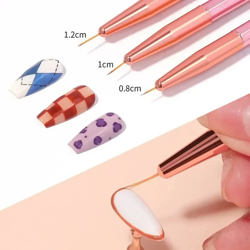 Ultimatieve Nail Art Penseelset: 5 of 20 Professionele Ontwerptools voor Indrukwekkend Schilderen, Tekenen en Dots - Perfect voor Manicures!