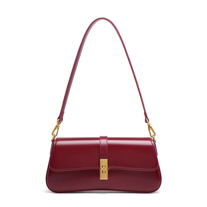 Jonlily Dames Chic Echte Leren Schoudertas - Stijlvolle Mini Tote & Casual Dag Tas - KG1313