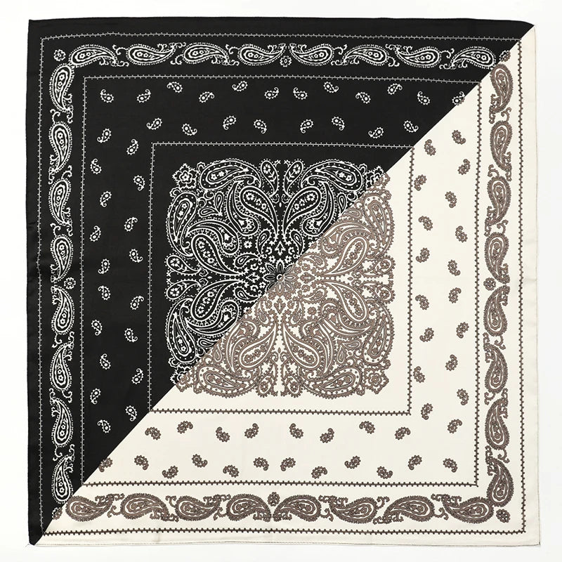 Chique 70x70cm Vrouwen Zijde Sjaal - Elegante Satijnen Vierkante Print Wrap, Veelzijdige Zakdoek, Bandana en Haaraccessoire voor de Nek