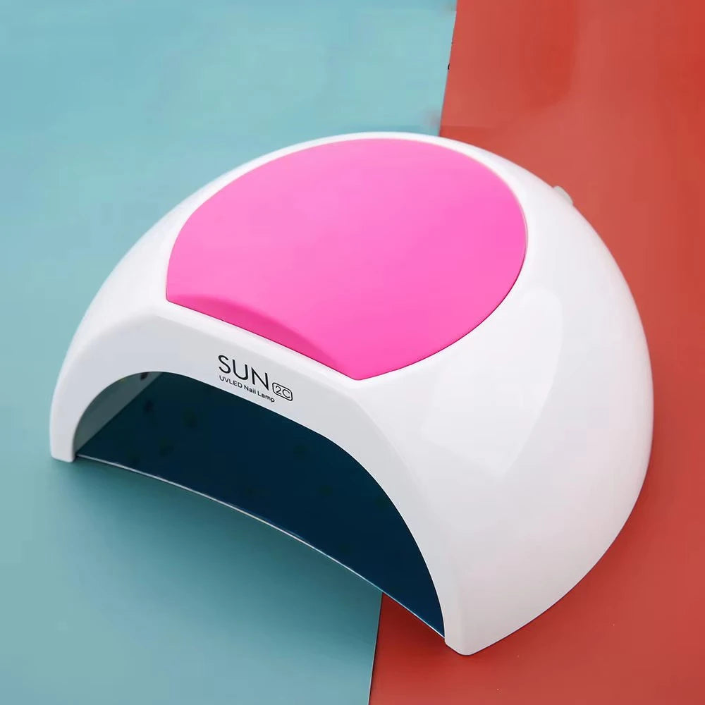 LULAA 48W UV Nagellamp - SUN2C Professionele Gel Nag Droger met Infraroodsensor en Luxe Roze Siliconen Pad voor Salonkwaardige Resultaten