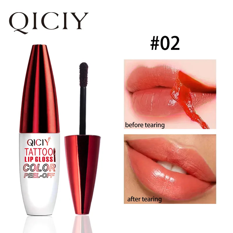 Matte Peel Off Lip Gloss - Waterdichte Tattoo Lippenstift met Overdracht Weerstand - Natuurlijke Roze Tint voor Moeiteloze Contour