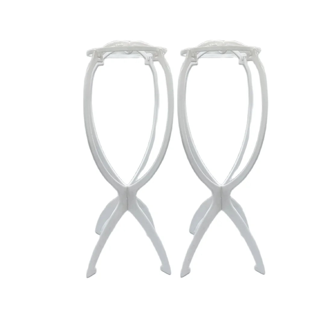 Set van 2 Draagbare 36cm Pruikstandaards - Ideaal voor het Weergeven van Pruiken, Hoeden en Meer in Kapperszaken of Thuis!