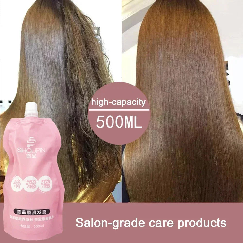 Revitaliseer je haar: 30/500ml Professionele Keratine Haarmasker voor 5-seconde Schadeherstel - Tem Frizz, Bereik Zachtheid, Glans & Diepe Hydratatie!