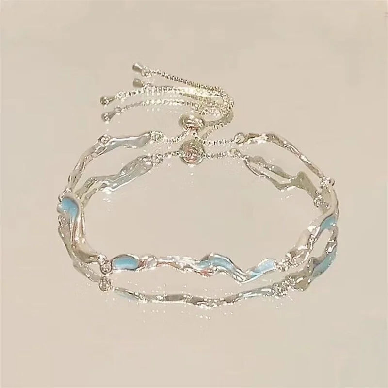 Charmante Kristallen Bloemenarmband voor Vrouwen - Y2K Zoete Meisjes' Maan Kersenbloesem Strik Zircon Luxe Sieraden Cadeau