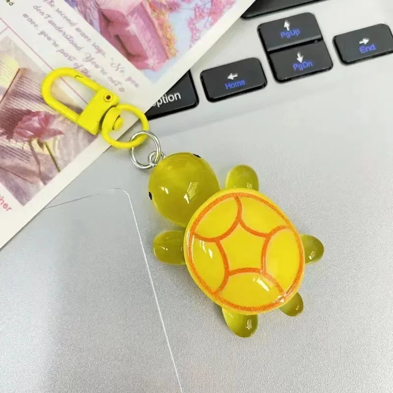 Schattige Glow-in-the-Dark Schildpad Sleutelhanger - Kleurvolle Schildpad Hanger voor Vrouwen en Meisjes, Perfect voor Rugzakken en DIY Accessoires! Ideaal Cadeau voor Studenten!