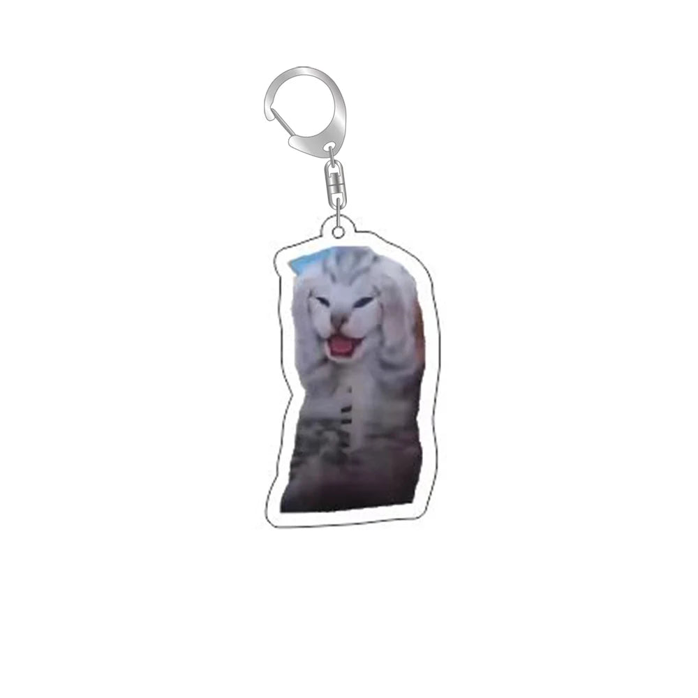 Schattige Grappige Kat Memes Sleutelhanger - Perfecte Studenten Gift, Stijlvolle Lanyard, Schattige Hanger voor Dameshandtassen, Betaalbaar Cadeau voor Je Beste Vrienden!