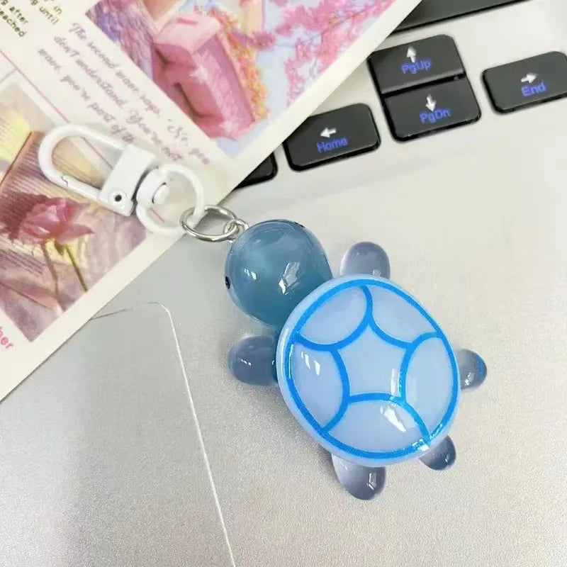 Schattige Glow-in-the-Dark Schildpad Sleutelhanger - Kleurvolle Schildpad Hanger voor Vrouwen en Meisjes, Perfect voor Rugzakken en DIY Accessoires! Ideaal Cadeau voor Studenten!