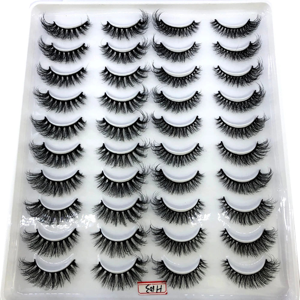 2023 Premium 20 Pairs Natuurlijke Lange 3D Minks Valse Wimpers Makeup Kit - Prachtig Gecontroleerde Mink Wimper Extensies voor Verbluffende Ogen!