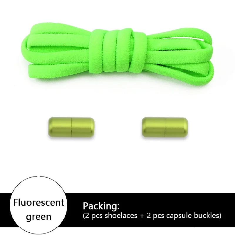 Levende Elastische Schoenveters Zonder Knoop - Perfect voor Kinderen en Volwassenen! Stijlvolle Ronde Veters voor Alle Sporten en Activiteiten.