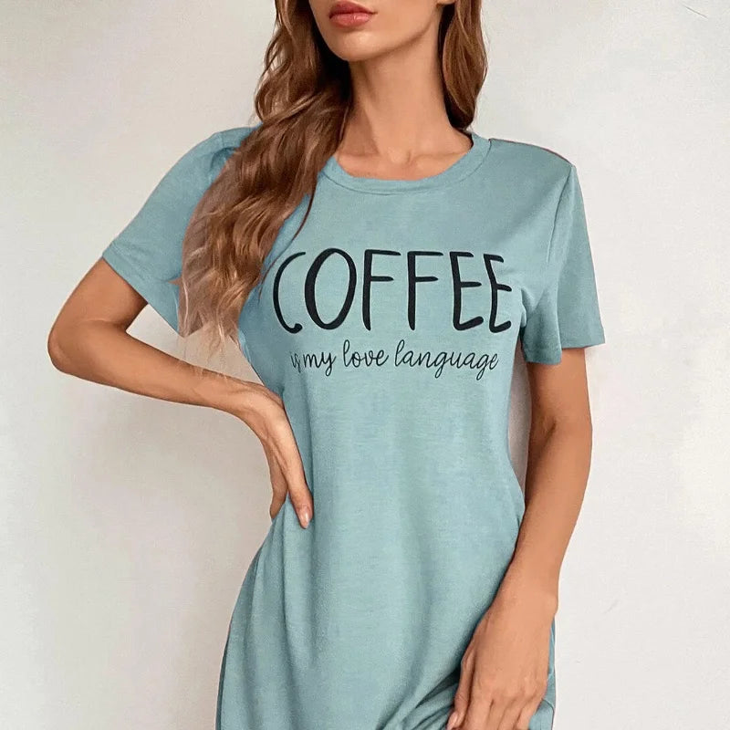 Charmante Cartoon Korte Mouw Melk Zijde Nachthemd voor Vrouwen - Gezellig en Schattig Casual Nachtkleding