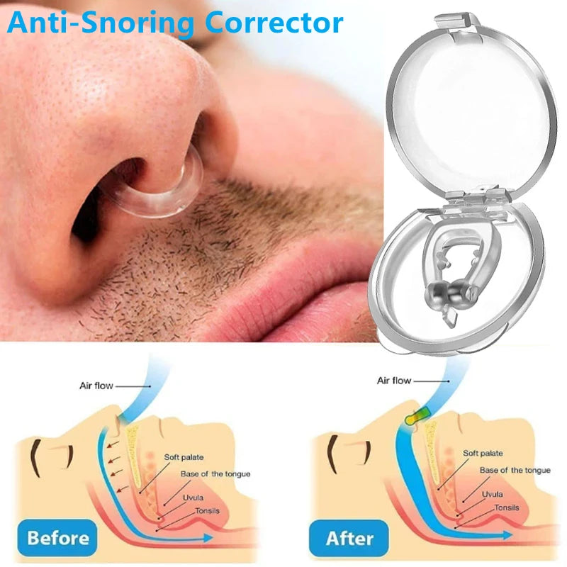 Premium Magnetische Anti-Snurk Neusclip – Adem Gemakkelijk en Slaap Beter! Effectieve Apneu Hulp met Handige Opbergdoos – Beschikbaar in 1/2/4/6 Pakketten