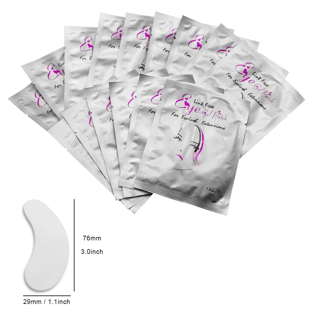 50 Paar Lintvrije Wimperextensions Patches voor Comfortabele Onder-Oog Verzorging - Perfect voor het Graften van Valse Wimpers!