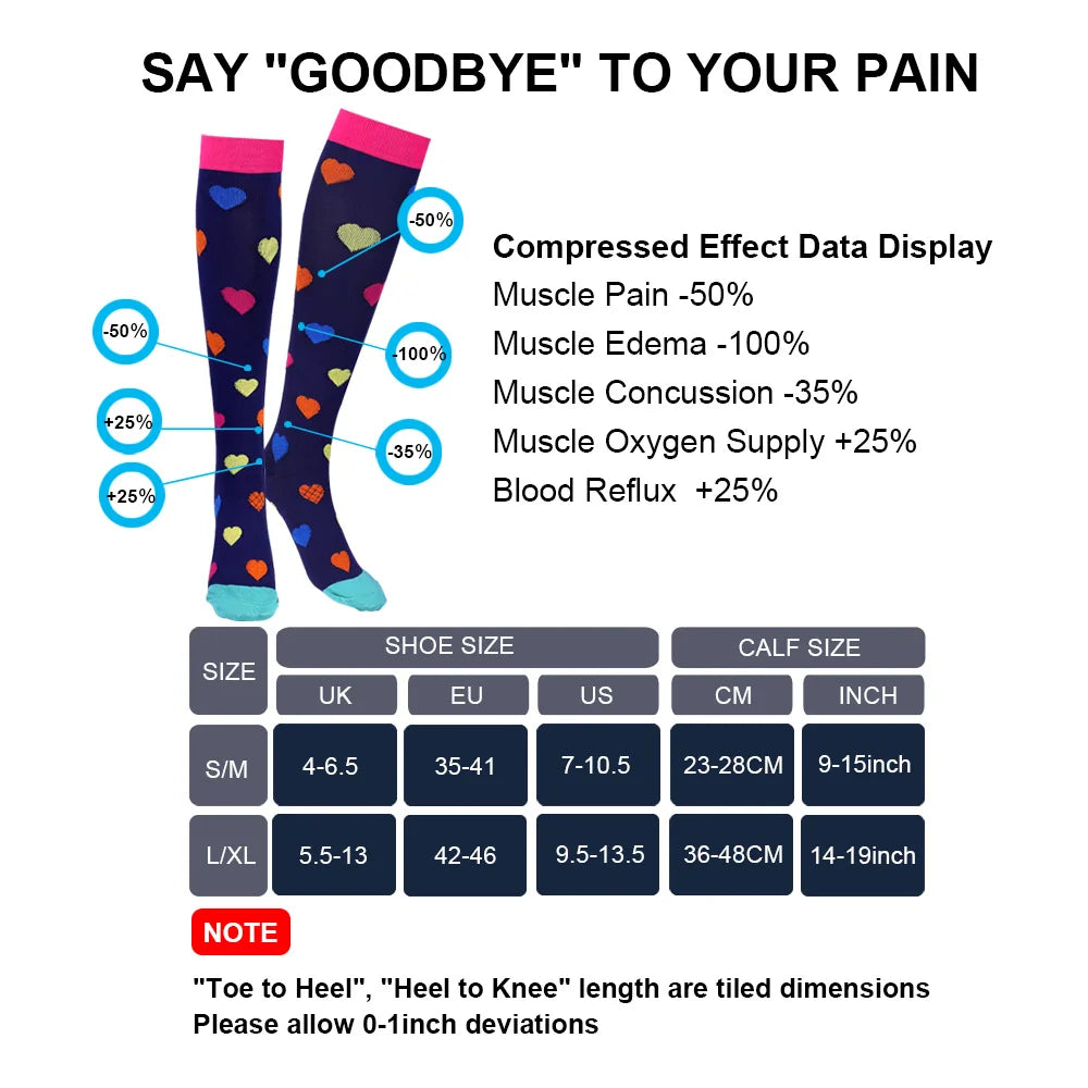 Compression Socks Men Women Medical Varicose Veins Nursing Socks For Outdoor Running Pregnant Sports Socks