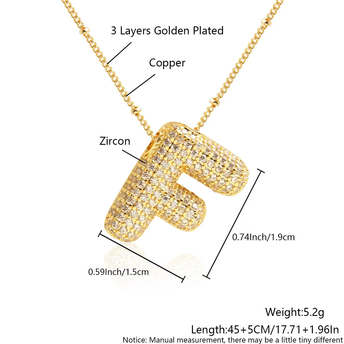 Prachtige Luxe Zirkon Kristal 26 Engelse Letters RVS Kettingen voor Vrouwen – Trendy Choker Ketting Sieraden Groothandel