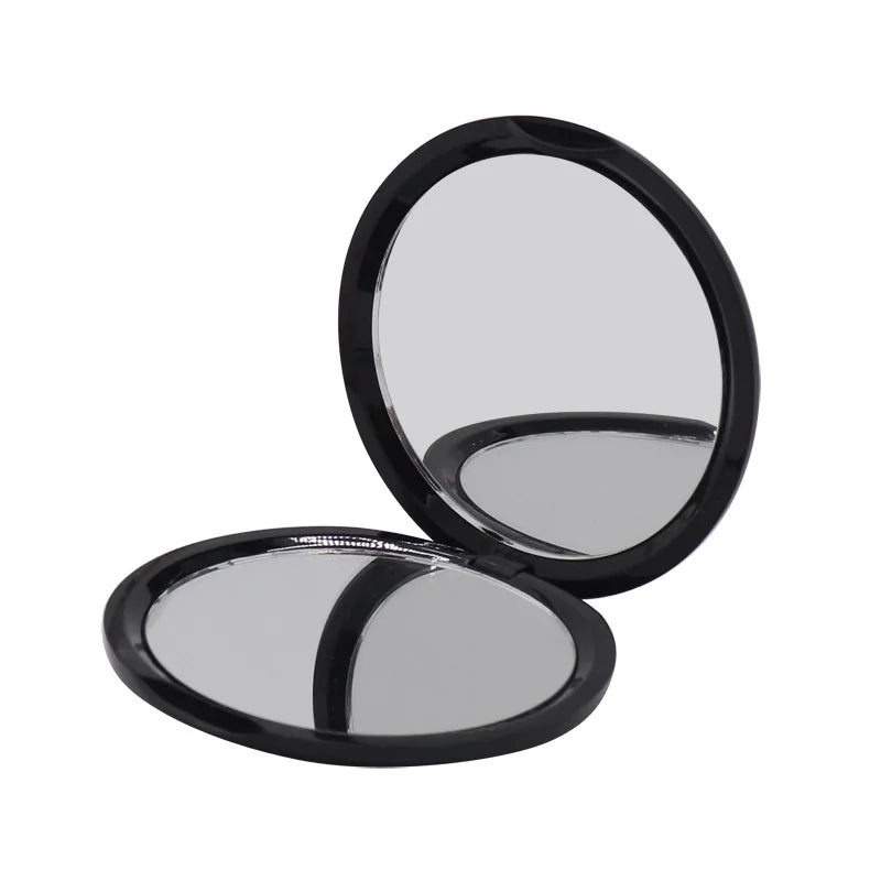 Compact Dubbelzijdige Handheld Make-up Spiegel - Vouwbare Ronde Reisessentieel voor Schoonheids- en Cosmetische Bijwerkingen