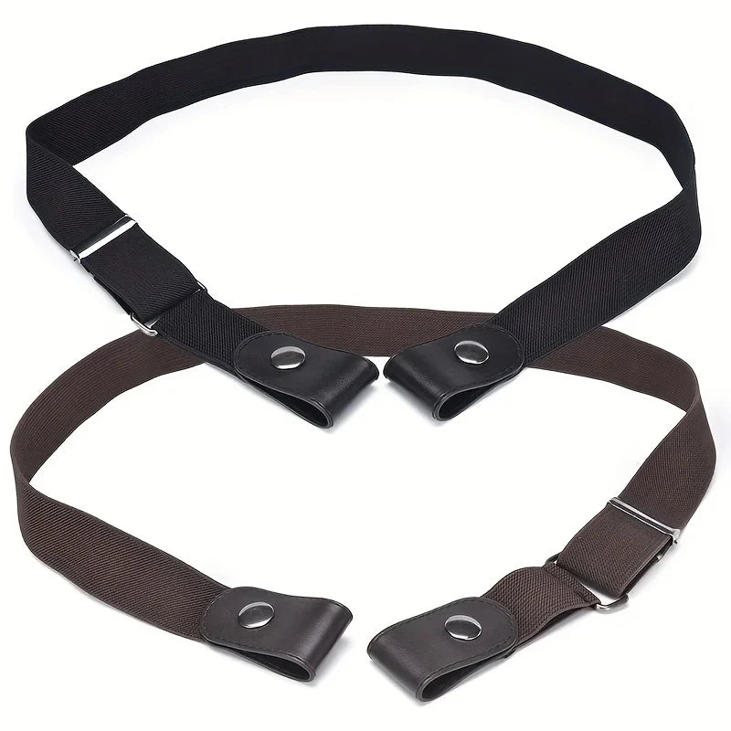 Veelzijdige Elastische Tailleband zonder Gesp voor Jeans en Jurken - Comfortabel, Geen Bult, Gemakkelijk te Gebruiken voor Zowel Mannen als Vrouwen!