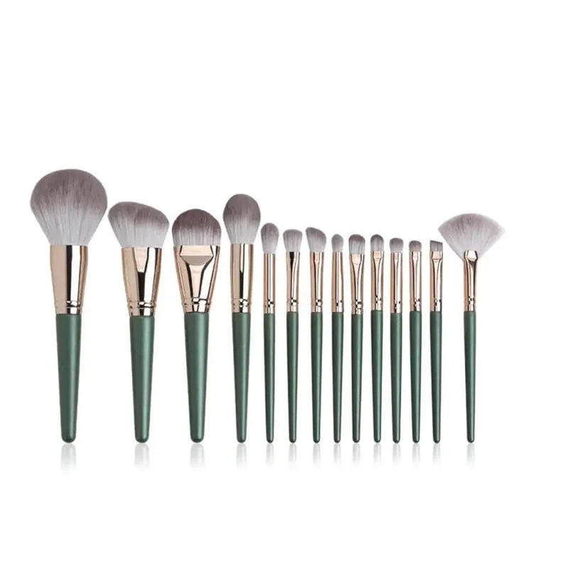14-delige Luxe Make-up Kwasten Set – Fluffy Blending Kwasten voor Blush, Oogschaduw en Foundation – Perfecte Gereedschappen voor Perfecte Schoonheidsapplicaties