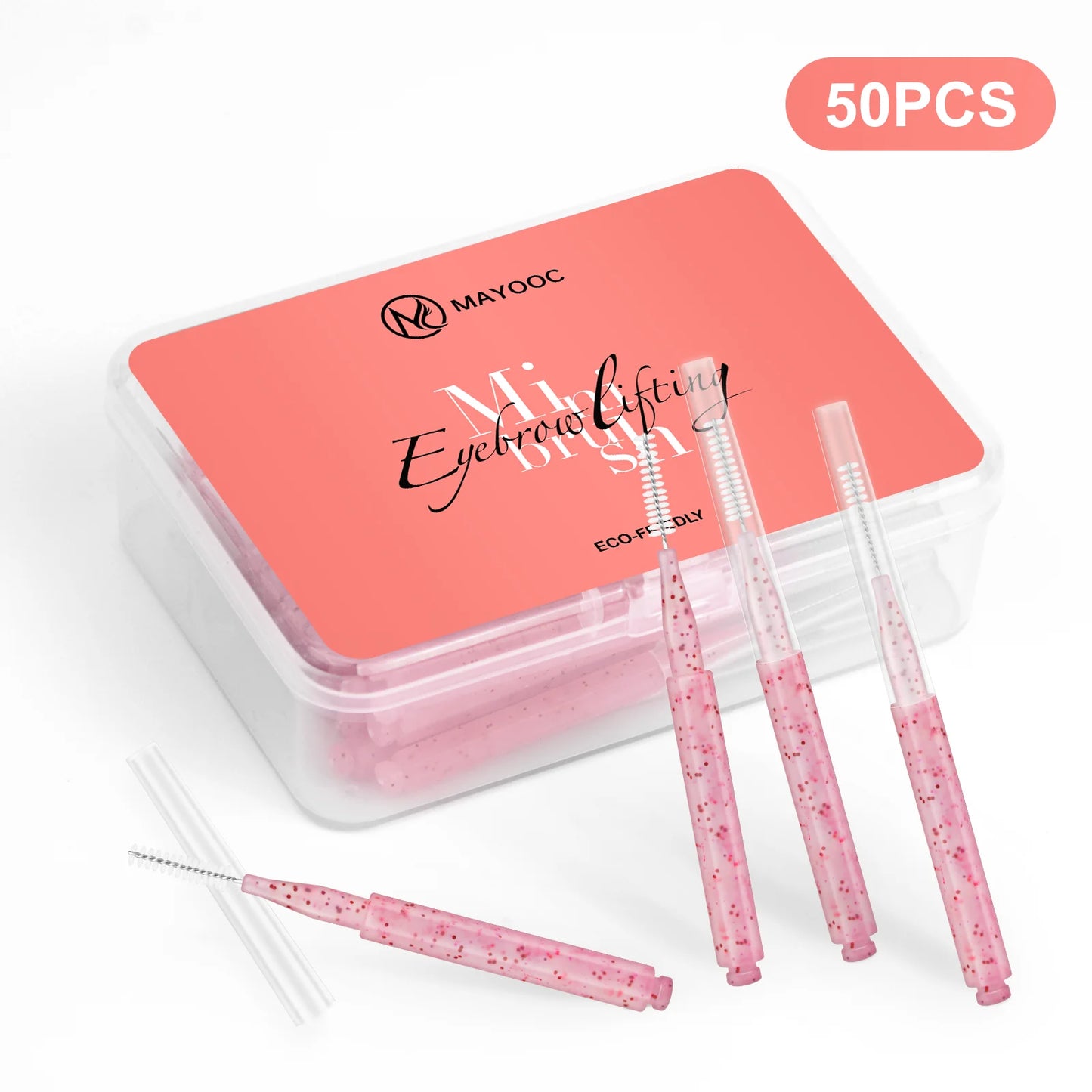 MAYOOC Mini Oogbrauwborstel Set – Wegwerp Oogbrowlifting & Permanent Borstels met Buigbare Microapplicators voor Perfecte Wimpertoepassing
