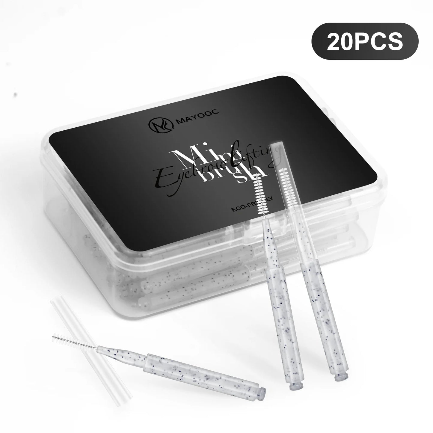 MAYOOC Mini Oogbrauwborstel Set – Wegwerp Oogbrowlifting & Permanent Borstels met Buigbare Microapplicators voor Perfecte Wimpertoepassing