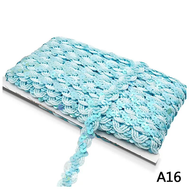 Sequin Ribbon Lace Trim 5m Sparkly Sequin Fabric Trim for Sewing Headdress Wedding Decor DIY Crafts