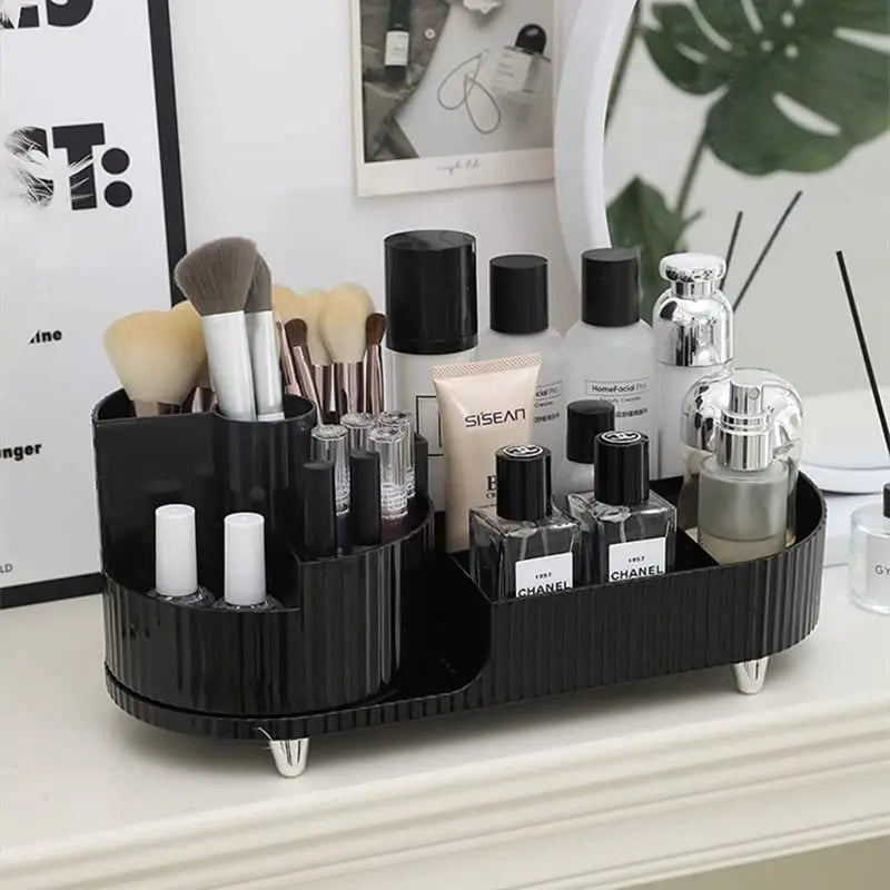Ultieme 360° Draaibare Make-up Organizer - Ruimtelijke Borstelhouder Perfect voor Vanity Decor, Badkamer Bladen en Bureau Opslag!