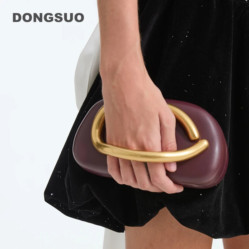 Chique Gouden Sluiting Box Clutch: Perfecte Avondtas voor Bruiloften & Feesten - Nieuwe Aankomst 2024!