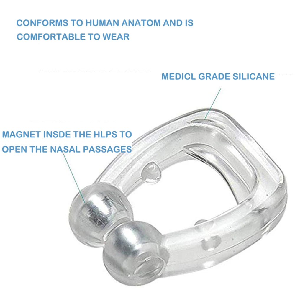 Ultieme Anti-Snor Silicone Magnetische Neusclip - De Perfecte Slaapgenoot voor Rustige Nachten en Apneu Verlichting, Inclusief Beschermhoes!