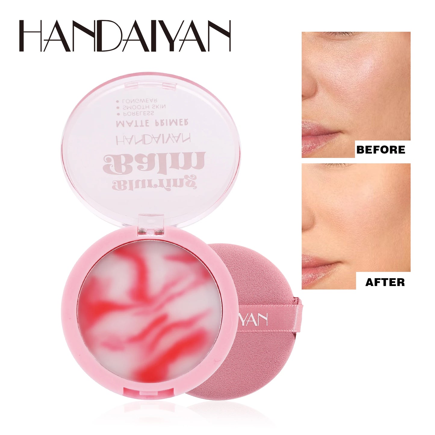 HANDAIYAN Ultra-Glad Natuurlijke Settingpoeder: Waterdichte Concealer voor Langdurige Vlekkeloze Gezichtsmake-up