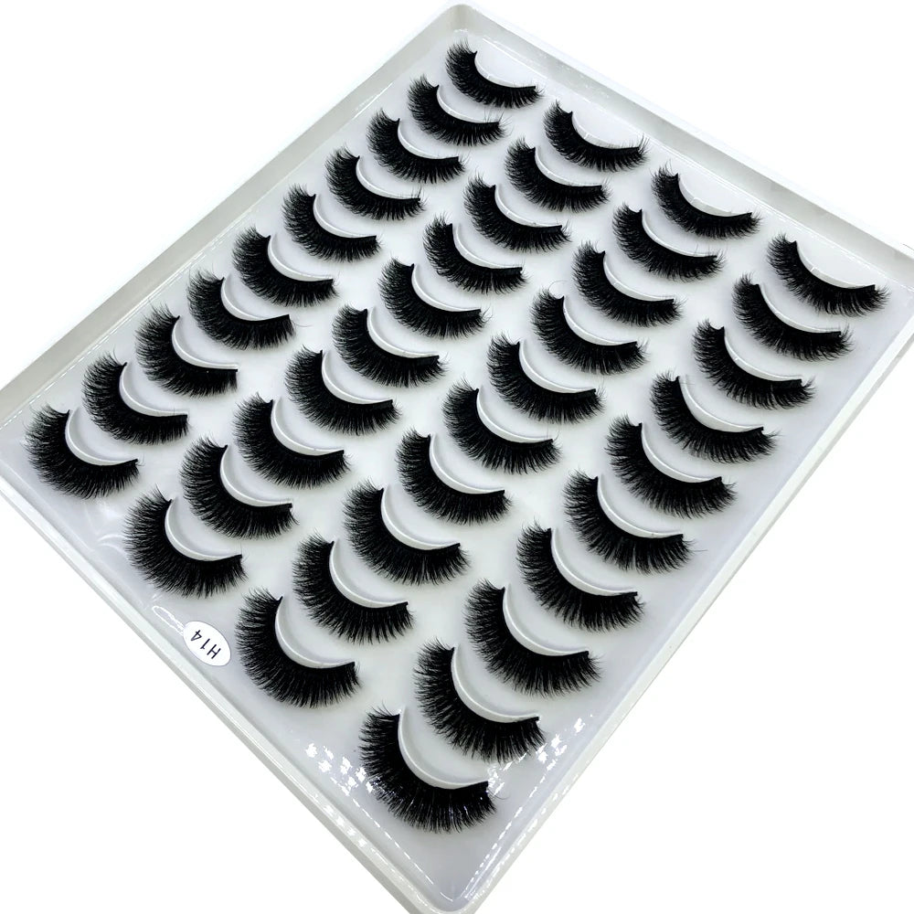 2023 Premium 20 Pairs Natuurlijke Lange 3D Minks Valse Wimpers Makeup Kit - Prachtig Gecontroleerde Mink Wimper Extensies voor Verbluffende Ogen!