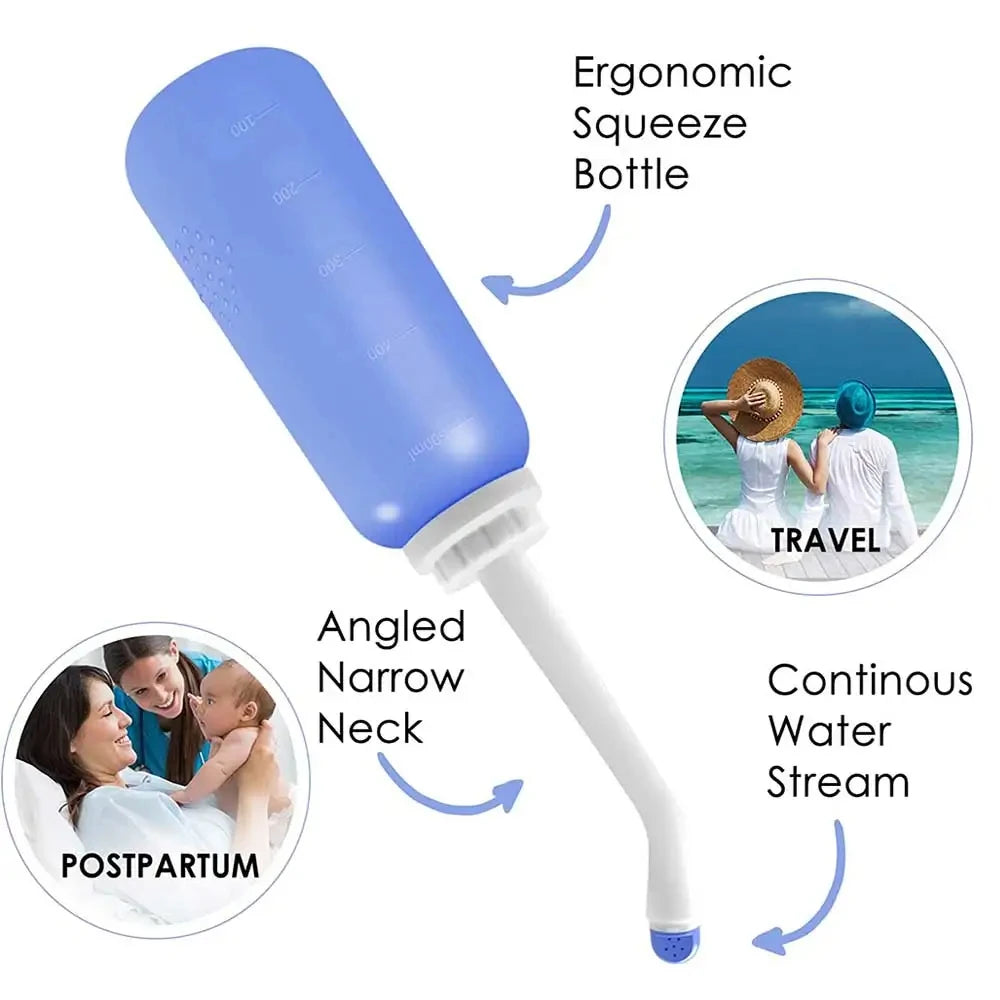 500ml Reisvriendelijke Handheld Bidet Spray - Perfect voor Mama's, Baby's en Zwangere Vrouwen - De Ultieme Reinigingsoplossing voor Babyshowers!