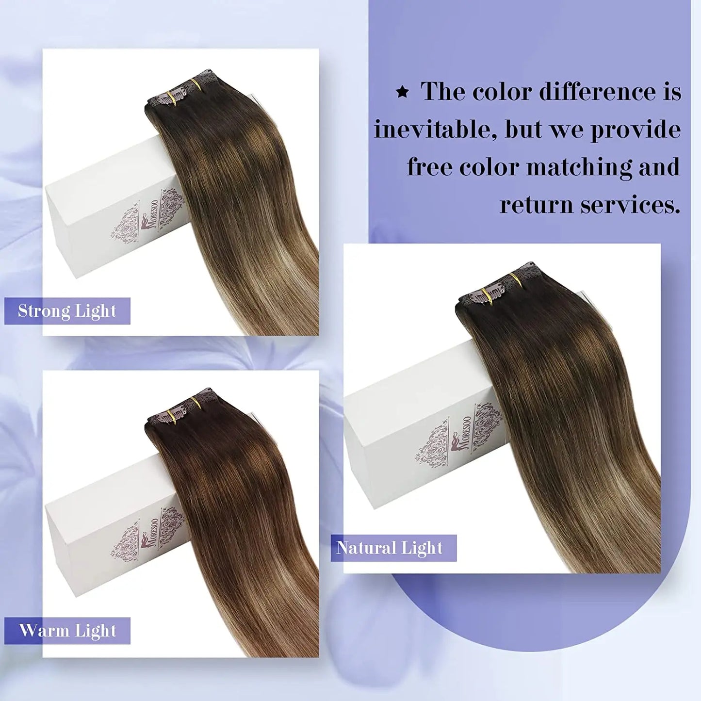 Transformeer je look met Moresoo Premium Clip-In Haarextensions - 100% Natuurlijke Remy Haar, Rechte Stijl, Verkrijgbaar in 5 en 7 Delige Sets!