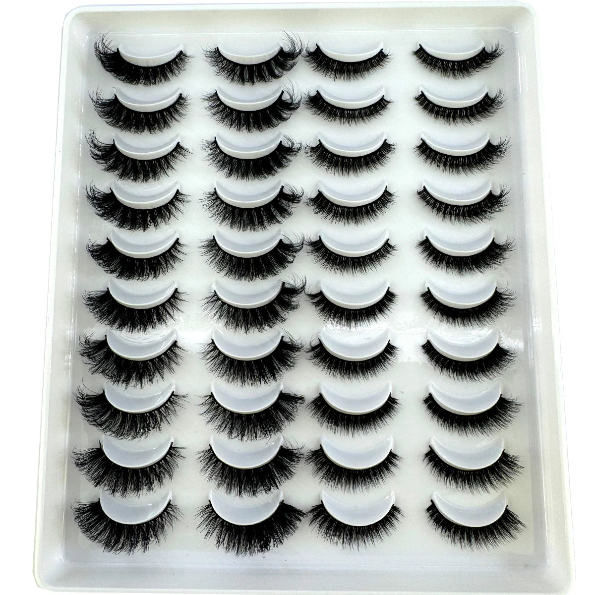 2023 Premium 20 Pairs Natuurlijke Lange 3D Minks Valse Wimpers Makeup Kit - Prachtig Gecontroleerde Mink Wimper Extensies voor Verbluffende Ogen!