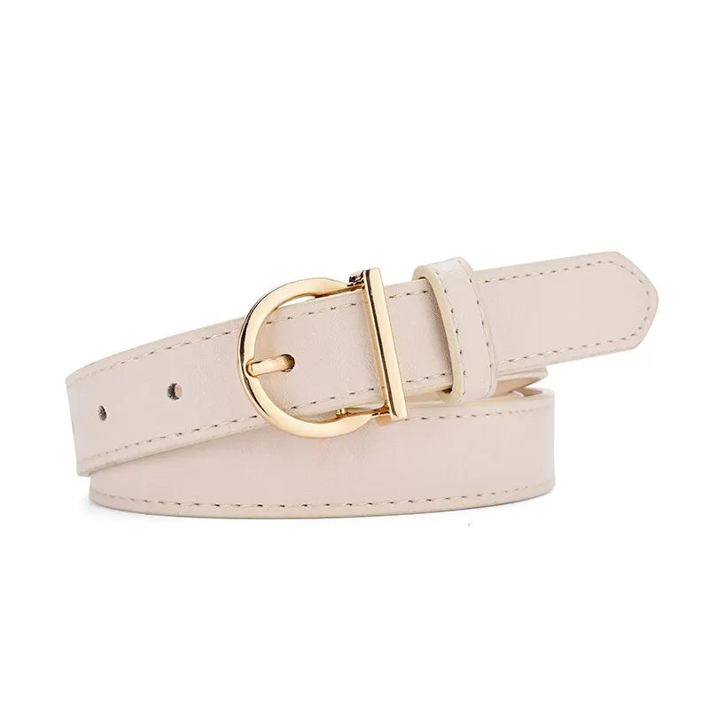 Chique Dames Dunne Riem met Modele Gesp - Luxueus Zacht PU Leer Perfect voor Cargo Broeken en Jeans, Winddicht Ontwerp