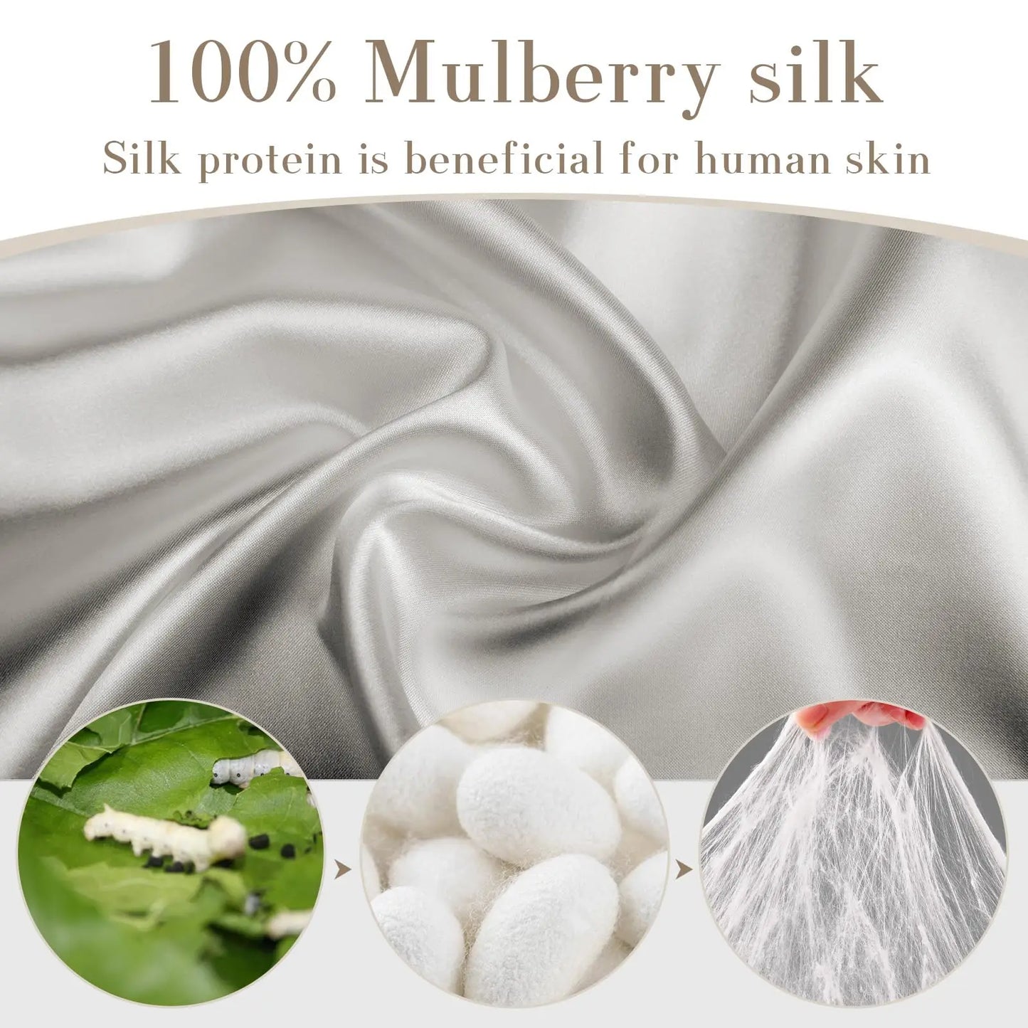 Luxe Verstelbare Zijde Oogslaapmasker voor Zijslapers, Perfect Oogmasker voor Rustgevende Slaap - 100% Pure Moerbei Zijde voor Mannen en Vrouwen