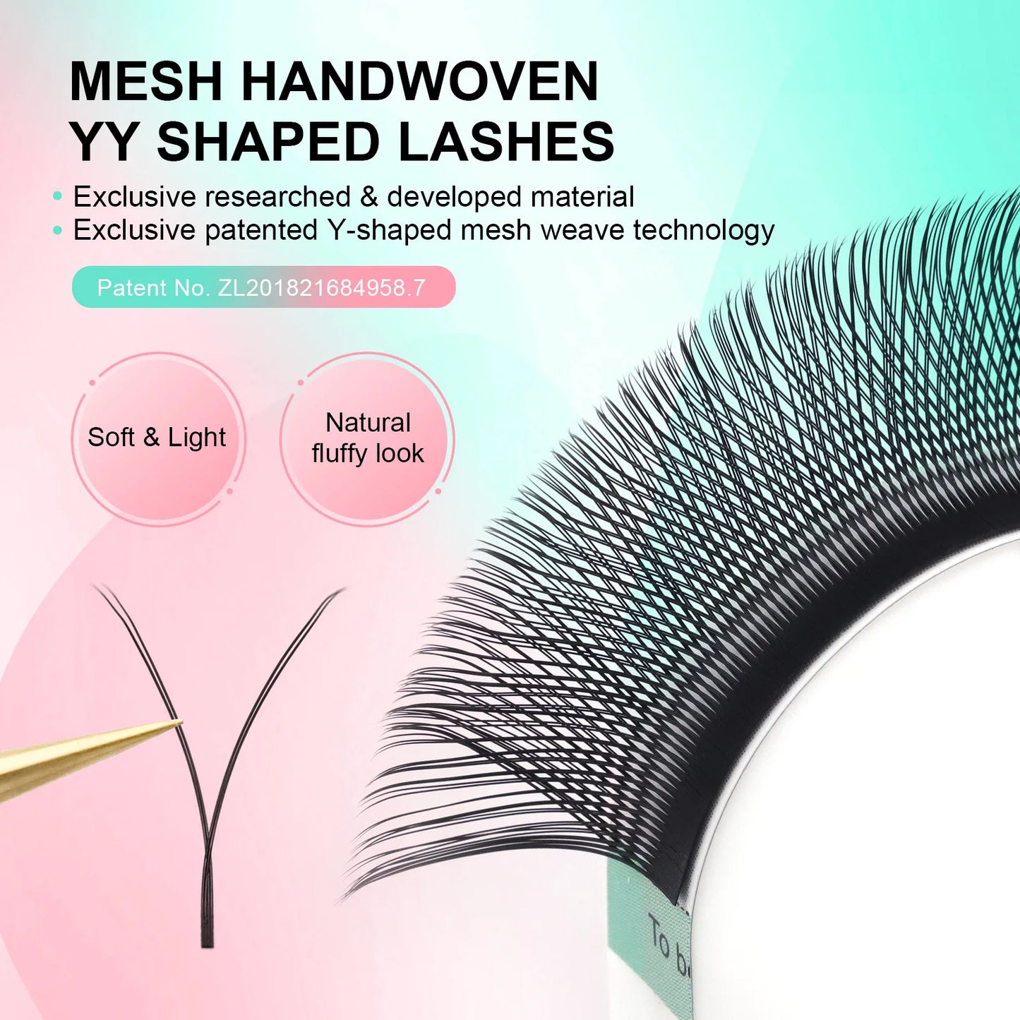 NAGARAKU YY Shape Double/Three Split Tips Triple Top Interlaced Root Eyelash Extensions Eyelashes