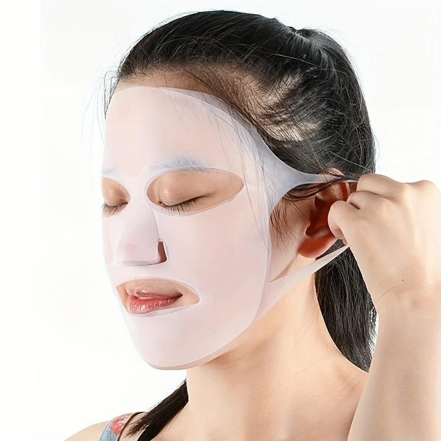 Revitaliseer je huid met onze 3D siliconen masker cover - herbruikbaar oor-hangend hydraterend en verstrakend gezichtsverzorgingshulpmiddel!