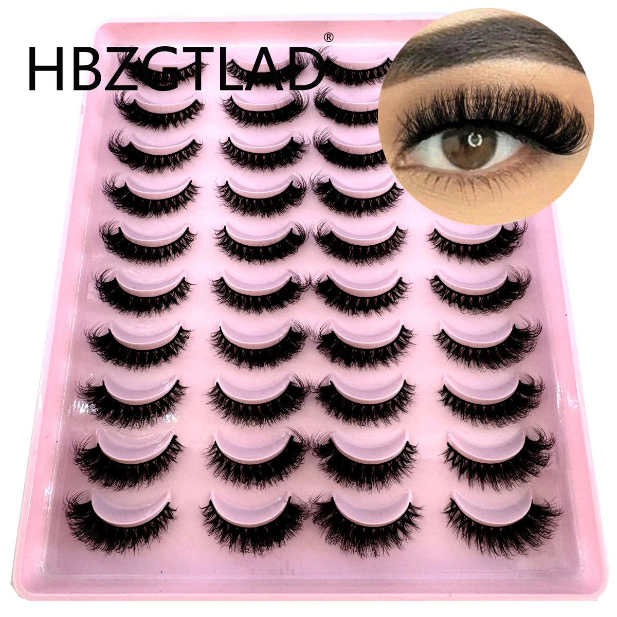 2023 Premium 20 Pairs Natuurlijke Lange 3D Minks Valse Wimpers Makeup Kit - Prachtig Gecontroleerde Mink Wimper Extensies voor Verbluffende Ogen!