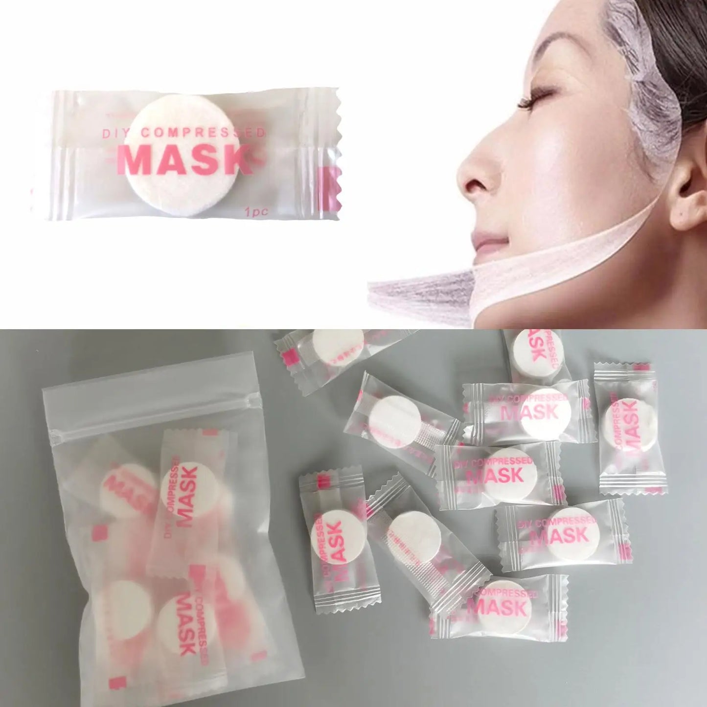 Luxe Wegwerp Gecomprimeerde Gezichtsmaskers - 30/50PCS Draagbare Niet-geweven Gezichtsdoek Munten voor Huidverzorging On-the-Go