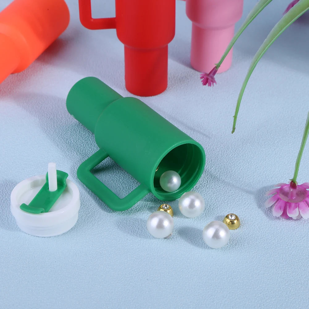 Schattige Mini Tumbler Sleutelhanger - Veelzijdige Chapstick Houder & Charmante Handtas Accessoire voor Schooltassen!