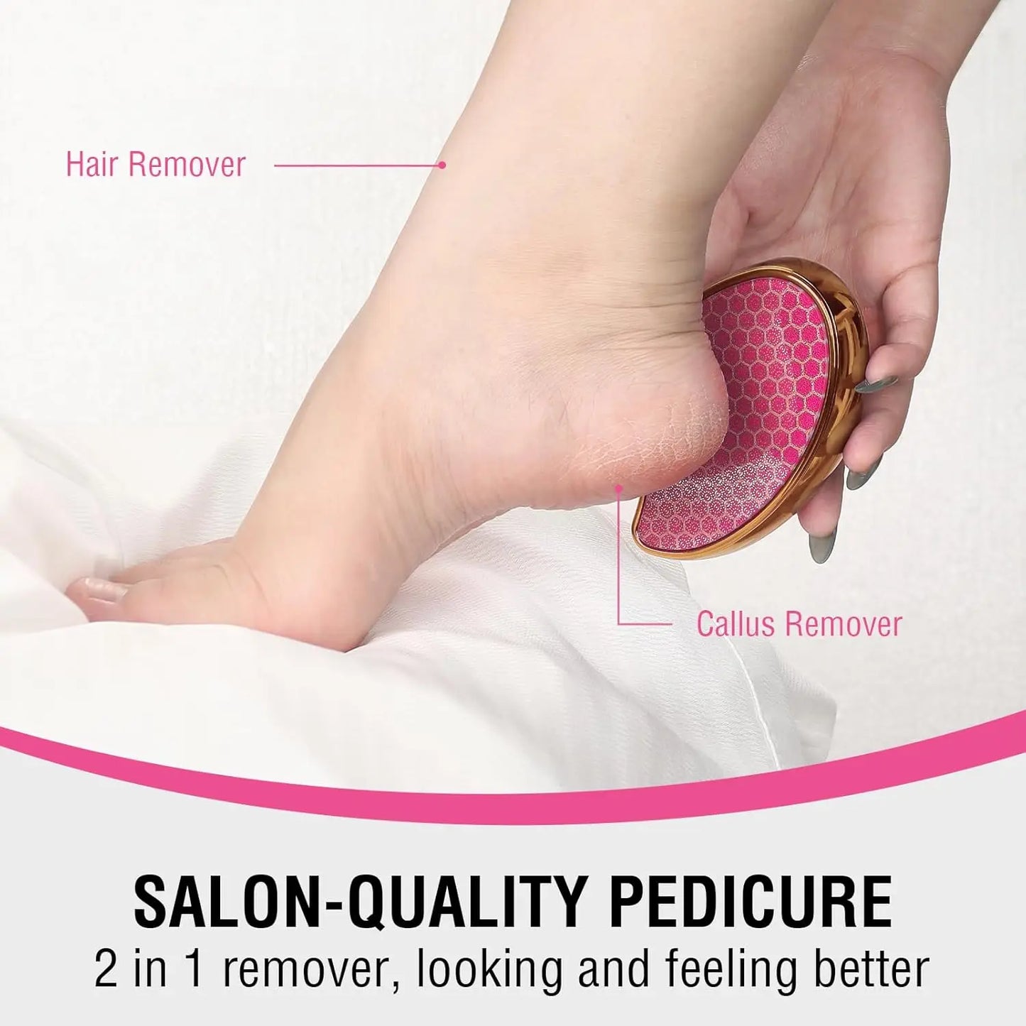 Premium Nano Glass Hakenschraper - Ultieme Voetenschrubber voor Zachte Pedicure en Verwijdering van Dode Huid - Douche Essentieel van CrystalTreat