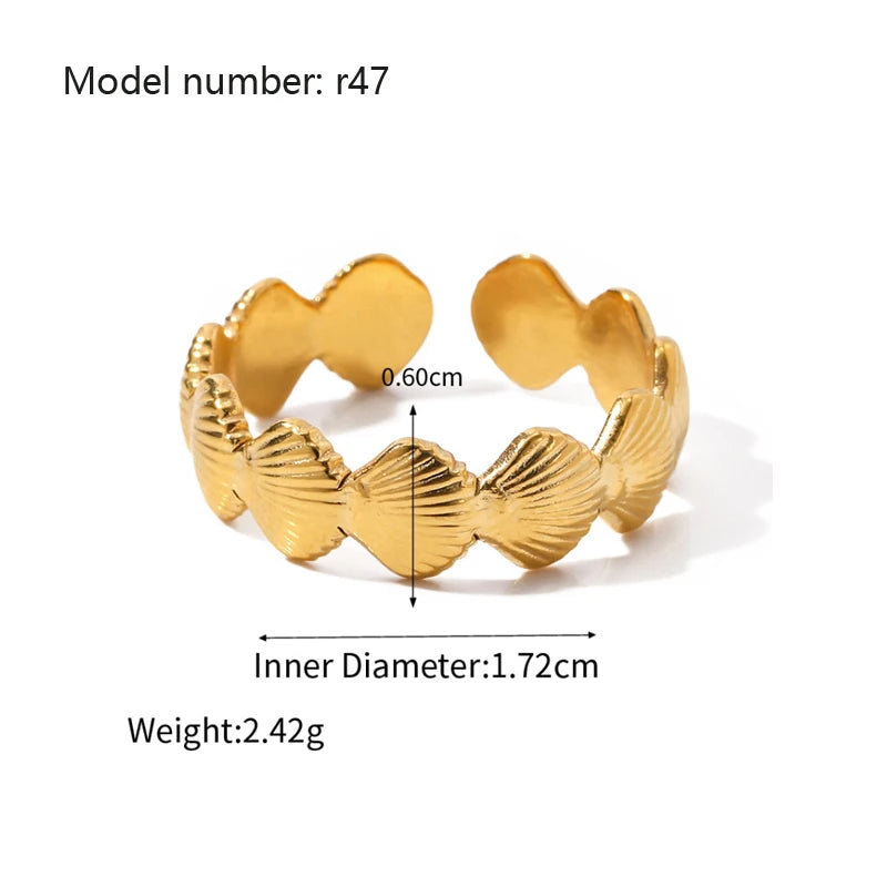 2025 Retro Hollow Zirconringen voor Vrouwen – Luxe Gouden Slangontwerp Trendsettende RVS Sieraden