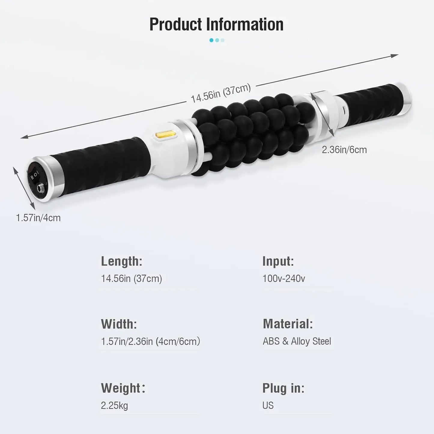 Revitaliseer je lichaam met de 40W hoge frequentie elektrische roller: ultieme spierontspanning, anti-cellulitis en lichaamsvormend afslankoplossing!