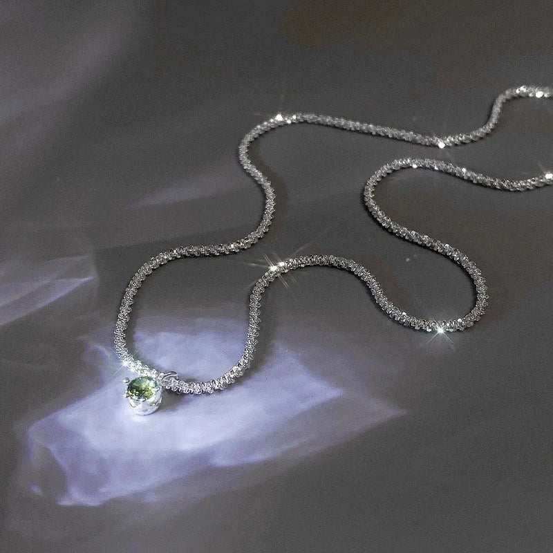 Adembenemende Sprankelende Halsketting voor Dames - Elegante Sleutelbeen Choker Mode Sieraden Perfect voor Trouwen, Feesten en Verjaardagscadeaus
