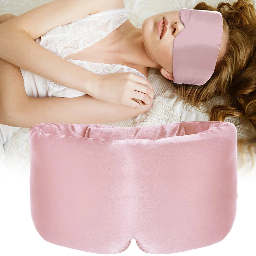 Luxe Verstelbare Zijde Oogslaapmasker voor Zijslapers, Perfect Oogmasker voor Rustgevende Slaap - 100% Pure Moerbei Zijde voor Mannen en Vrouwen