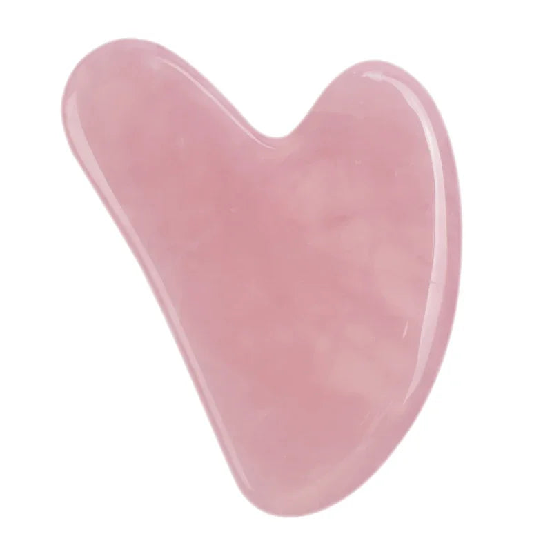 Revitaliseer je huid met onze Rozenkwarts Hart Gua Sha Tool - Perfect voor het liften van de kin en neus, verstrakken en gezichts- massage!