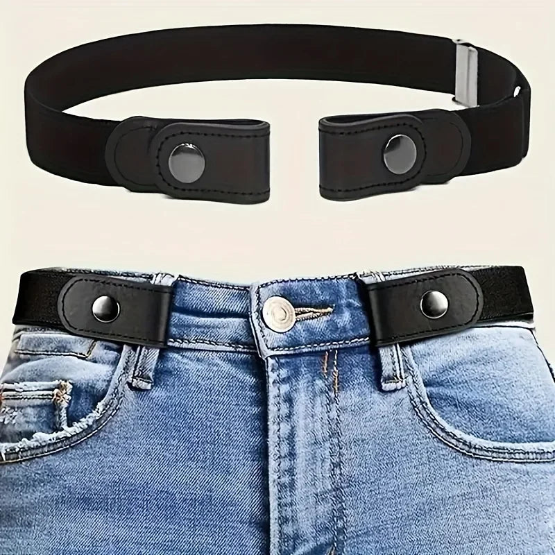 Veelzijdige Elastische Tailleband zonder Gesp voor Jeans en Jurken - Comfortabel, Geen Bult, Gemakkelijk te Gebruiken voor Zowel Mannen als Vrouwen!