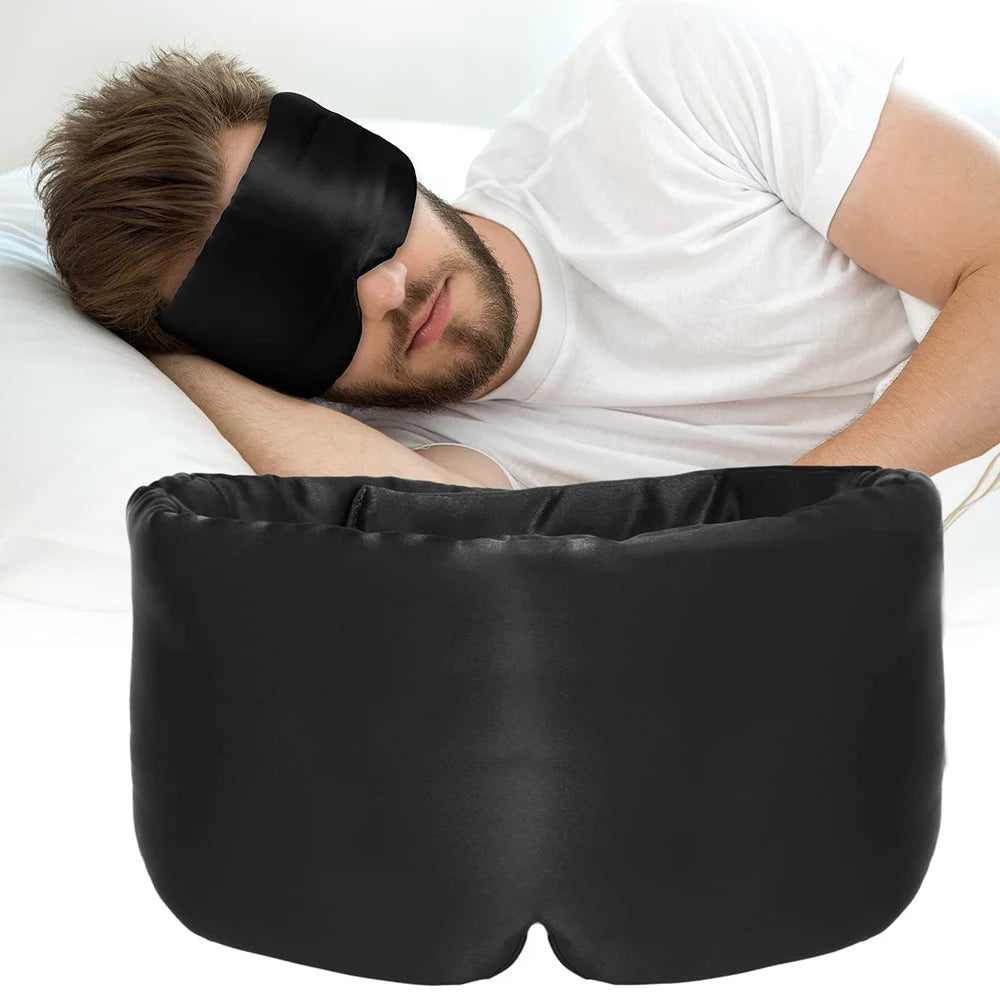 Luxe Verstelbare Zijde Oogslaapmasker voor Zijslapers, Perfect Oogmasker voor Rustgevende Slaap - 100% Pure Moerbei Zijde voor Mannen en Vrouwen